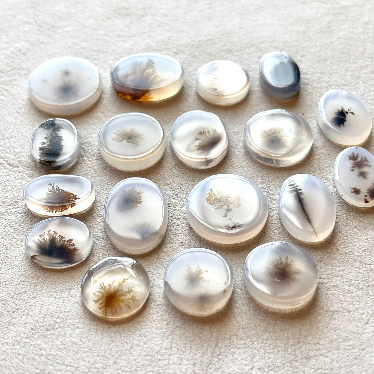 10-15mm Scenic Dendritic Agate Cabochon Smooth - Choose your Stone (G)