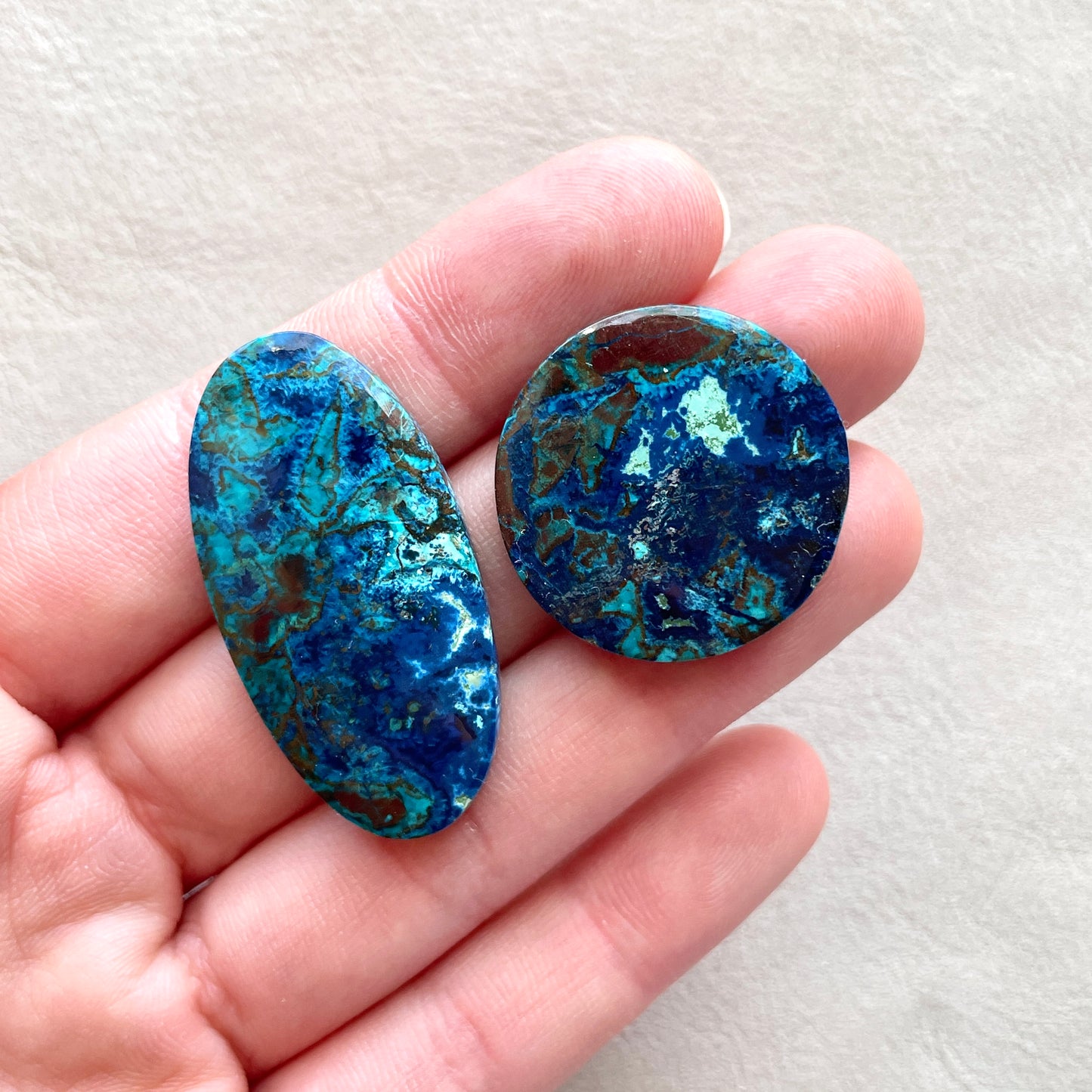 Shattuckite (with Cuprite & Azurite) Cabochon Smooth - Choose your Stone - W6