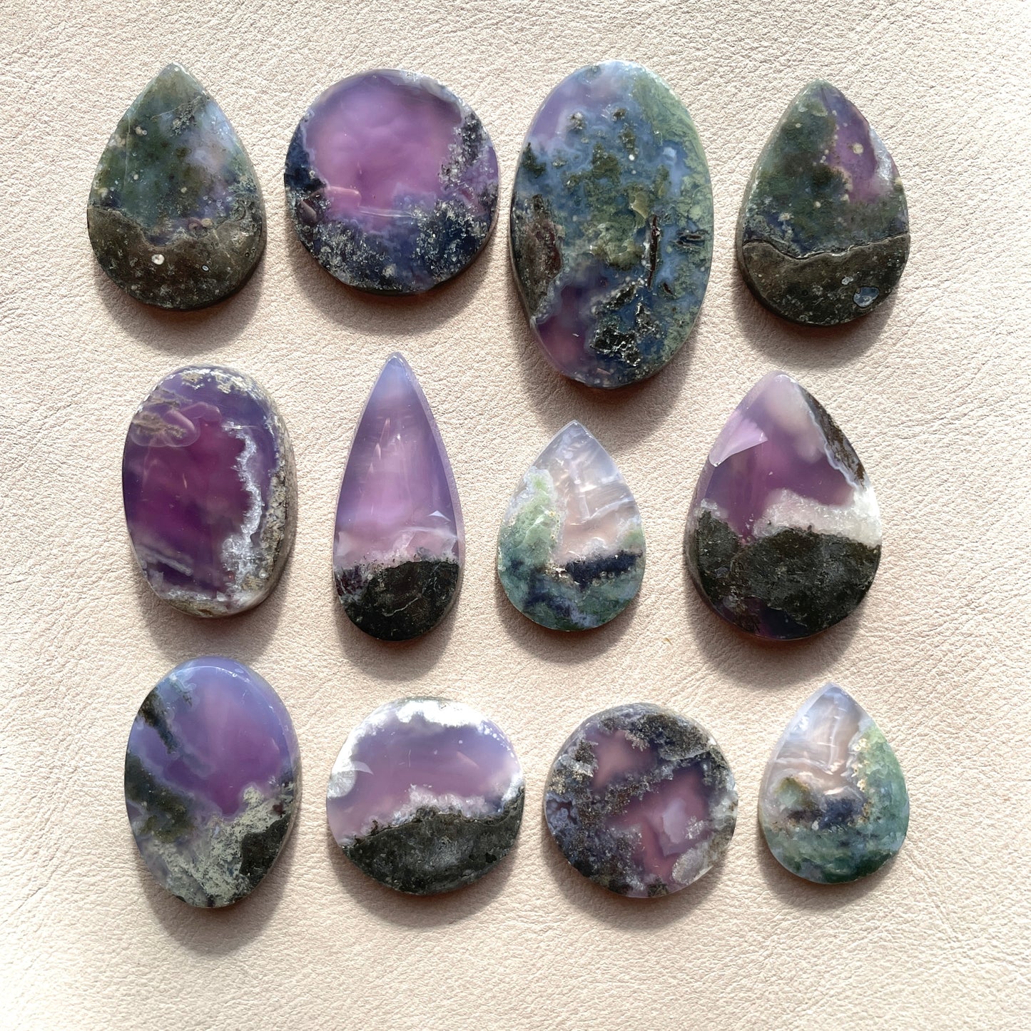 Lavender (Purple) Moss Agate Cabochon - Choose your Stone (W10)