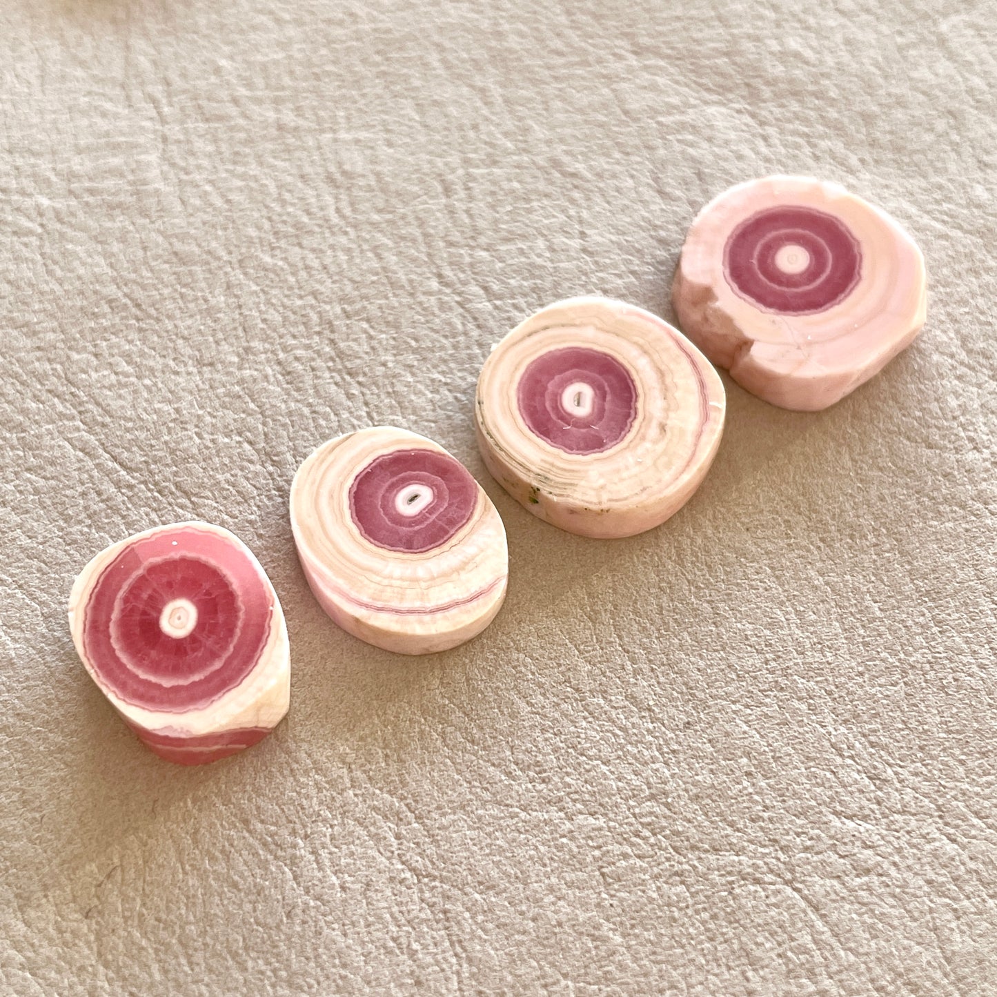 Argentina Rhodochrosite Stalactite Slice/Cabochon Polished - Choose your Slice (W9)