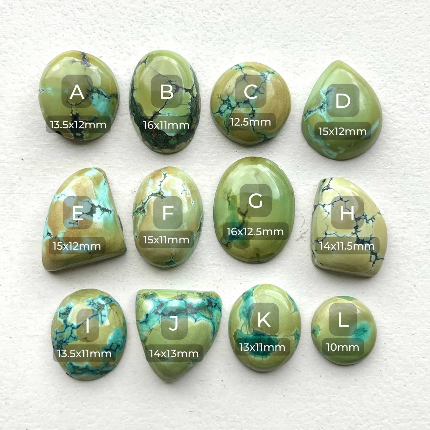 Unique Pattern Tibetan Turquoise Cabochon Smooth - Choose your Stone (W5)