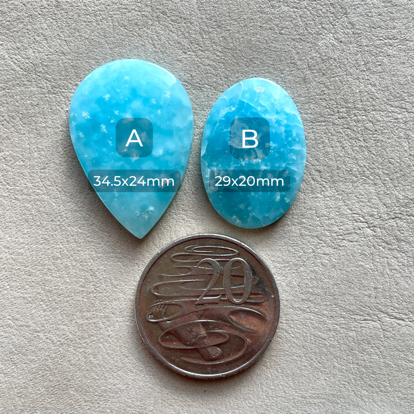 Blue Hemimorphite Cabochon Smooth - Choose your Stone (A)