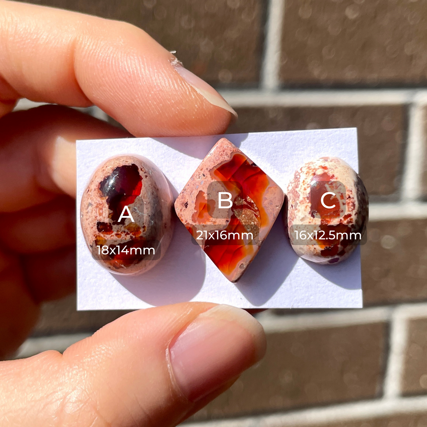 16-21mm Mexican Fire Opal Cabochon Smooth - Choose your Stone (W6)