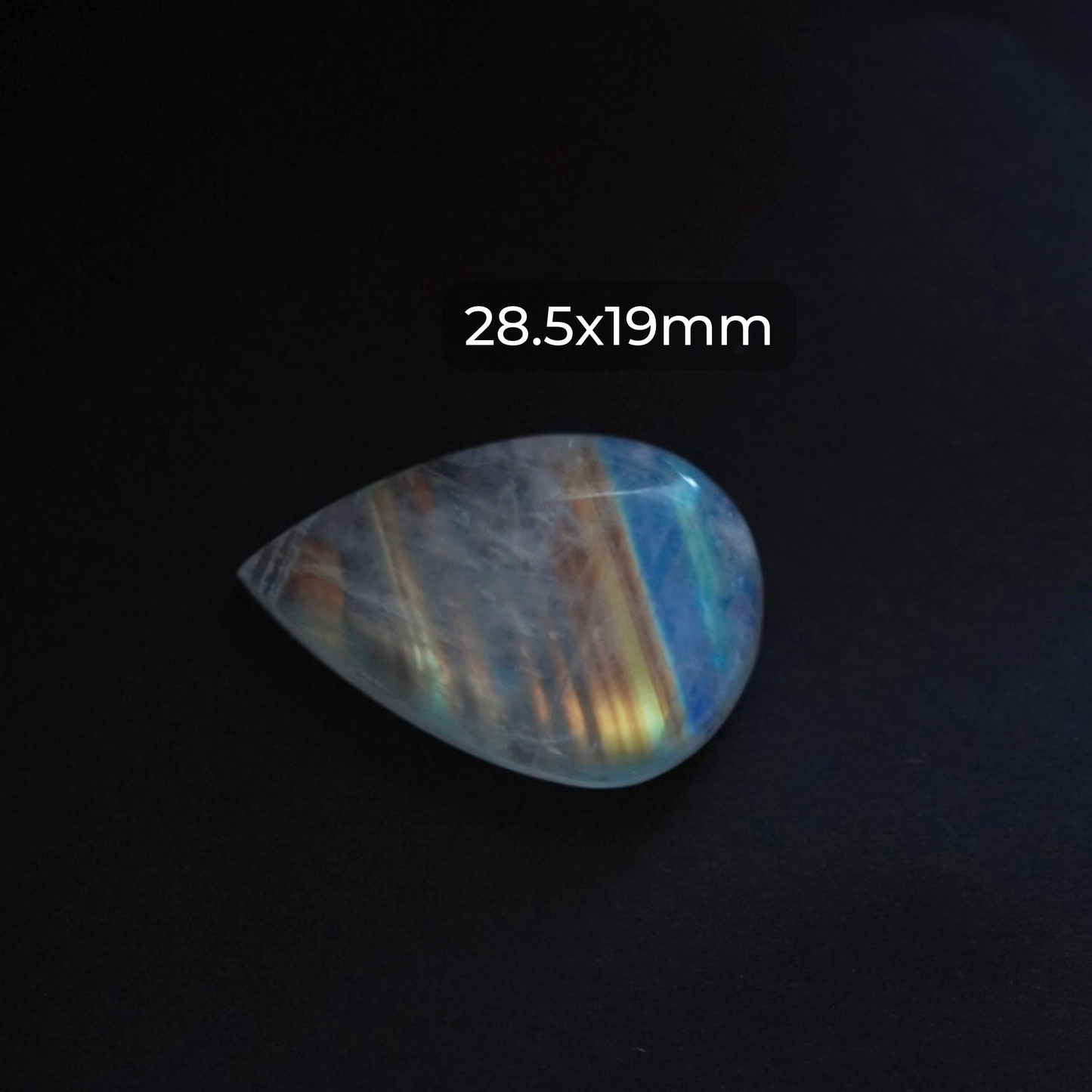 Rainbow Moonstone Teardrop Cabochon (D) W3