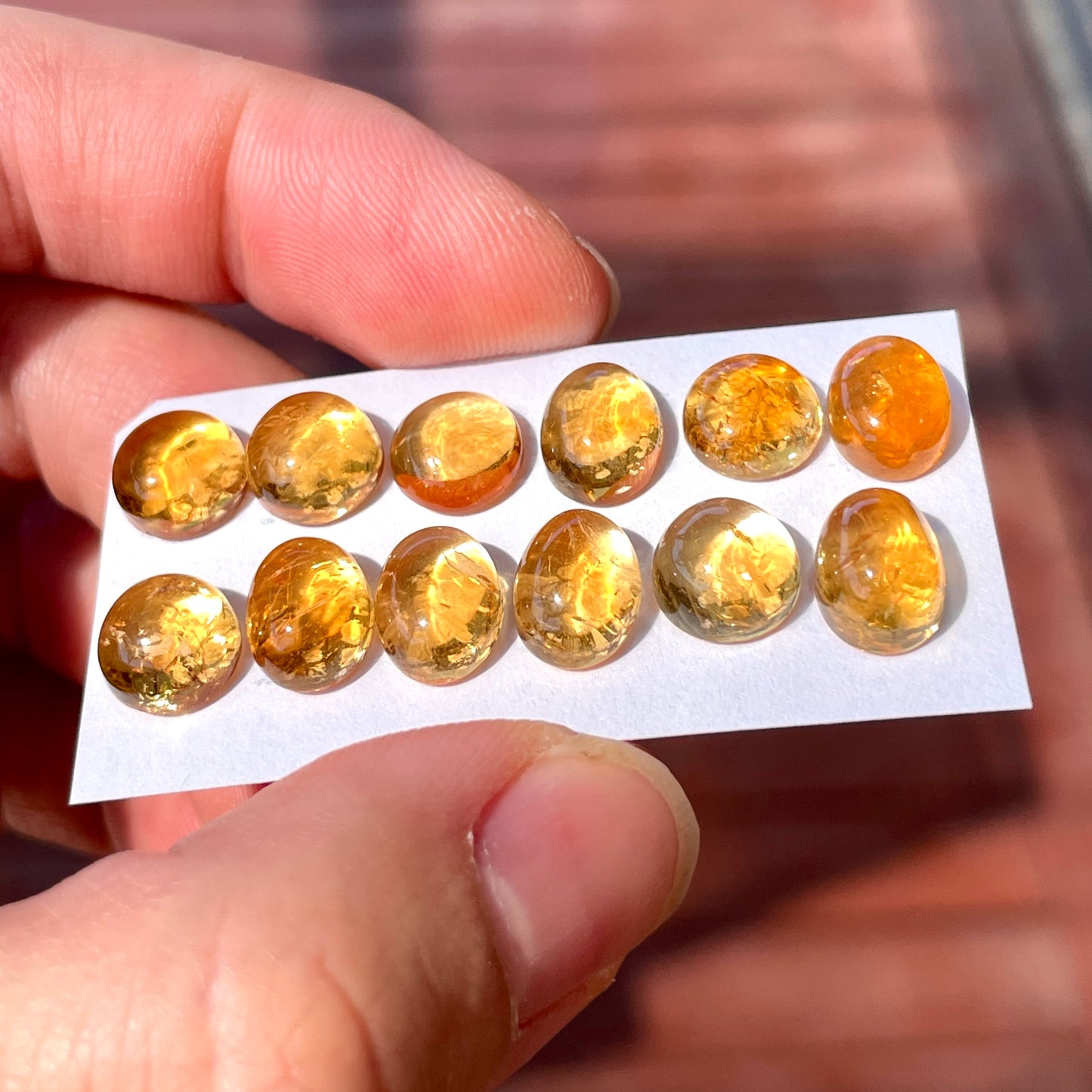 8-9mm Citrine Cabochon Smooth Round & Oval - Choose your Stone (W5)