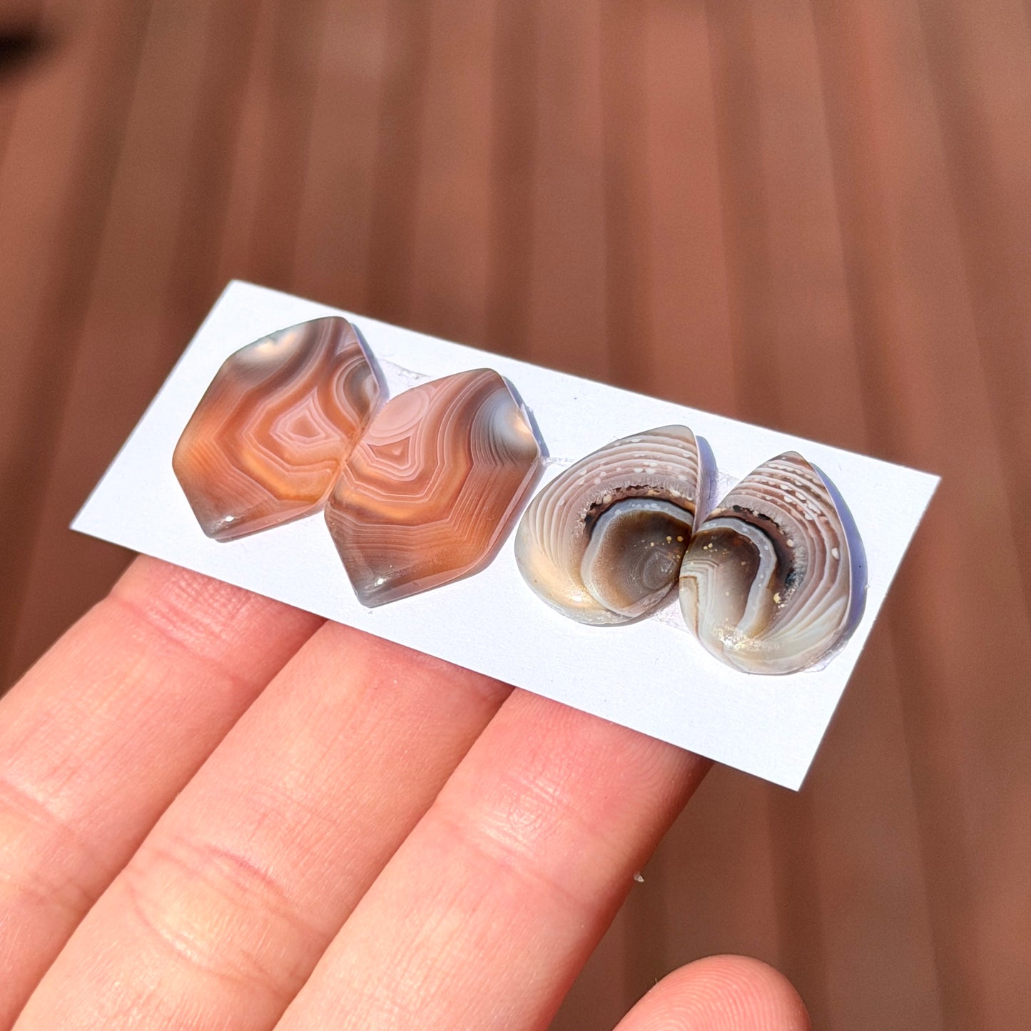 Botswana Agate Cabochon Pairs - Choose your Pair (W8)