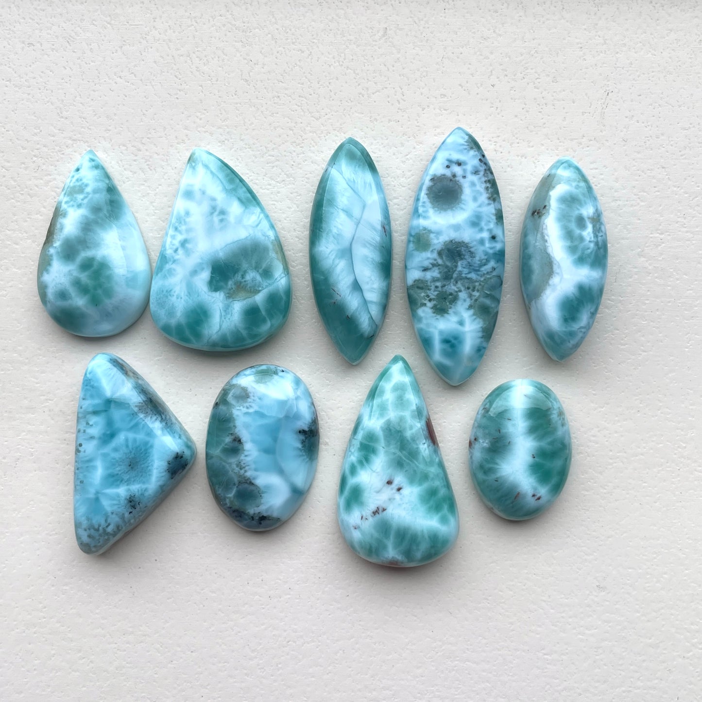 17-33mm Gemmy Blue Larimar Cabochon Smooth - Choose your Stone (W2)