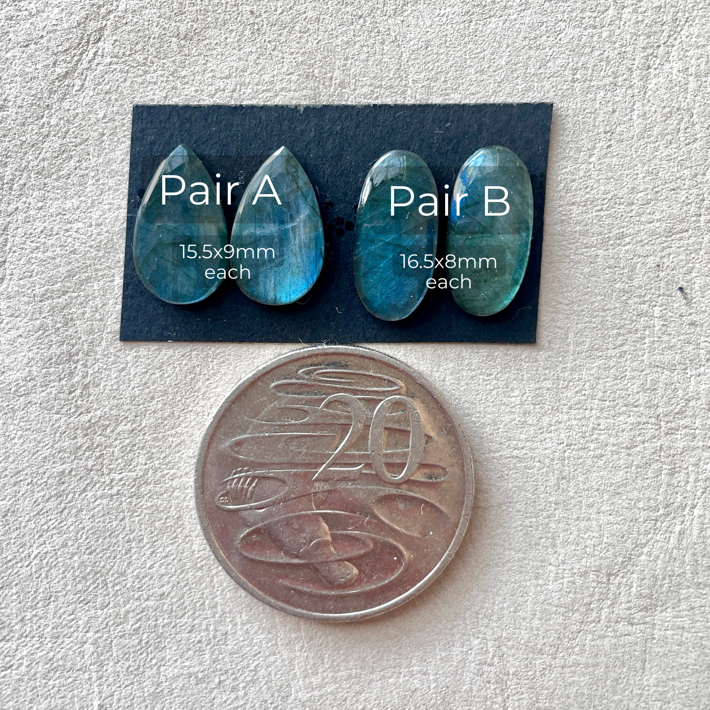 Full-flash Labradorite Cabochon Pairs - Choose your Pair (W2)