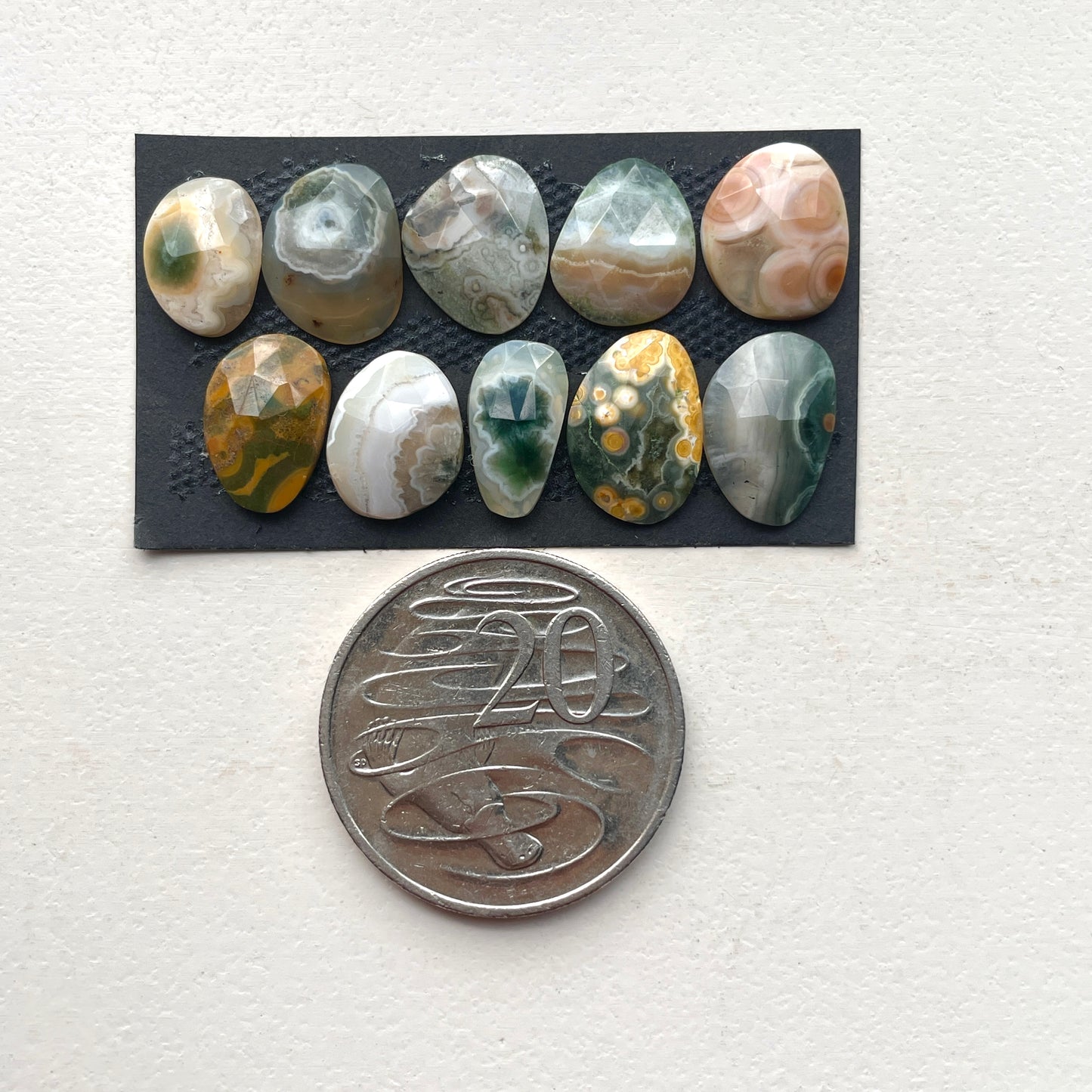 12-16mm Ocean Jasper Cabochon Rose cut - Choose your Stone (W4)