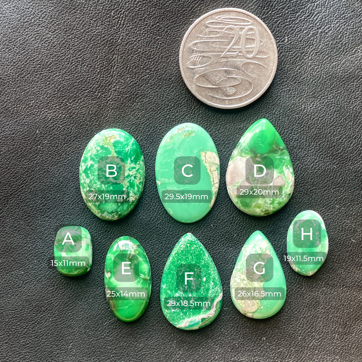 Australian Variscite Cabochon Smooth - Choose your Stone (W5)