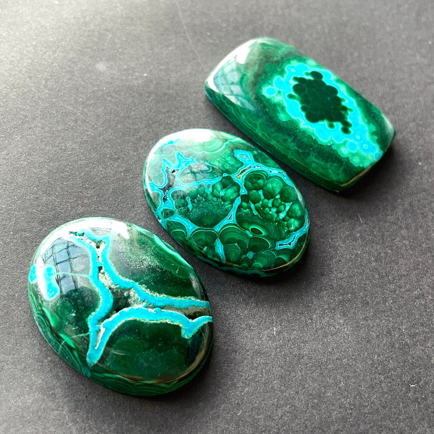 Malachite Chrysocolla Cabochon Smooth - Choose your Stone (W5-A)