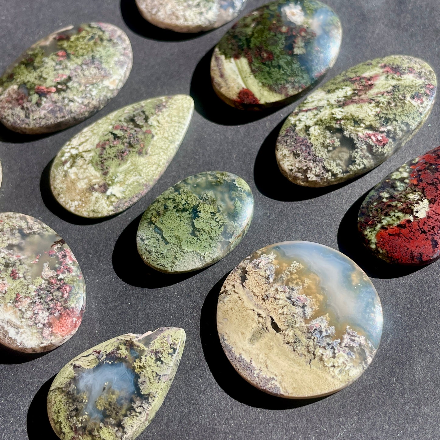 Red/Green Moss Agate Cabochon - Choose your Stone (W6)