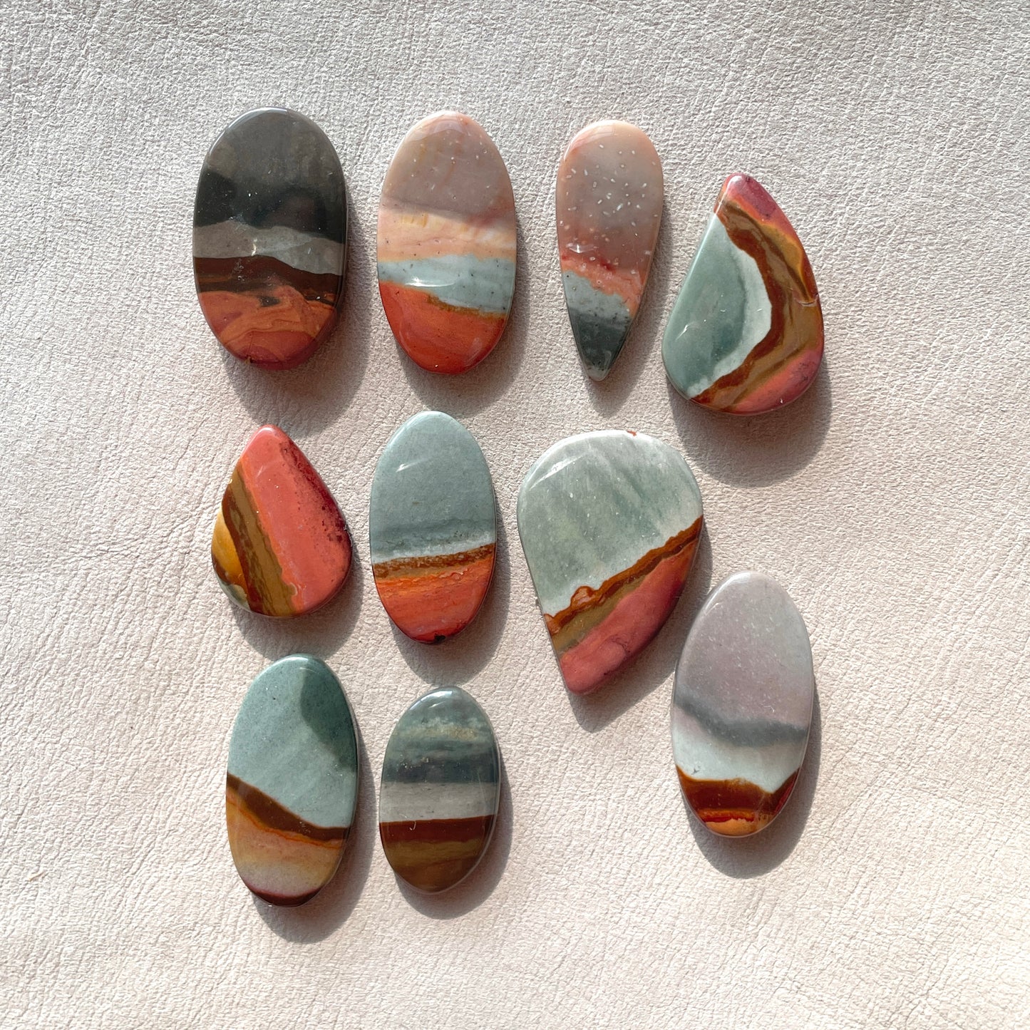 Polychrome Jasper Cabochons Smooth - Choose your Stone (A)(W3)