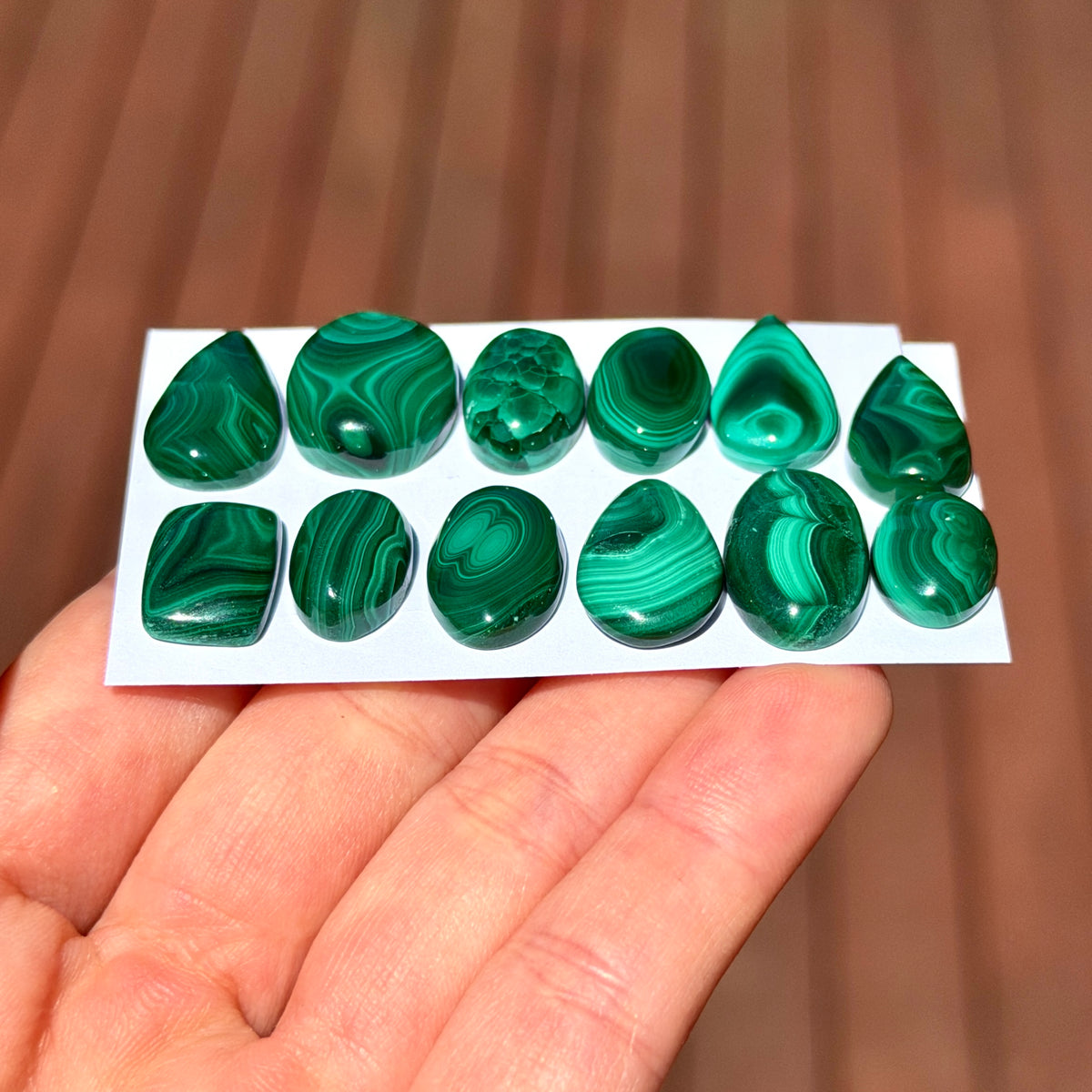 Mini Malachite Cabochon Smooth - Choose your Stone (W17)