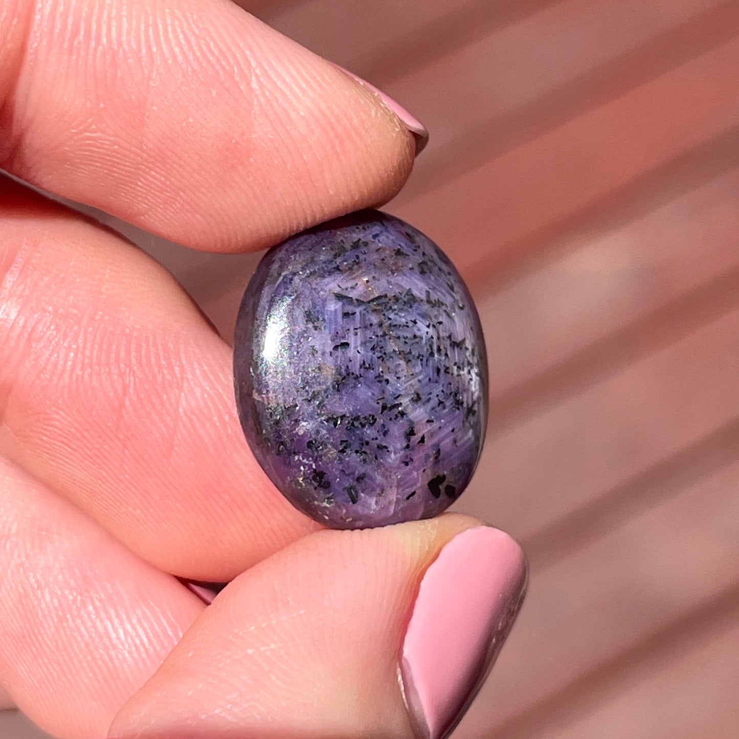 Dark Purple Star Ruby Cabochon Smooth - 19x17mm (W7)