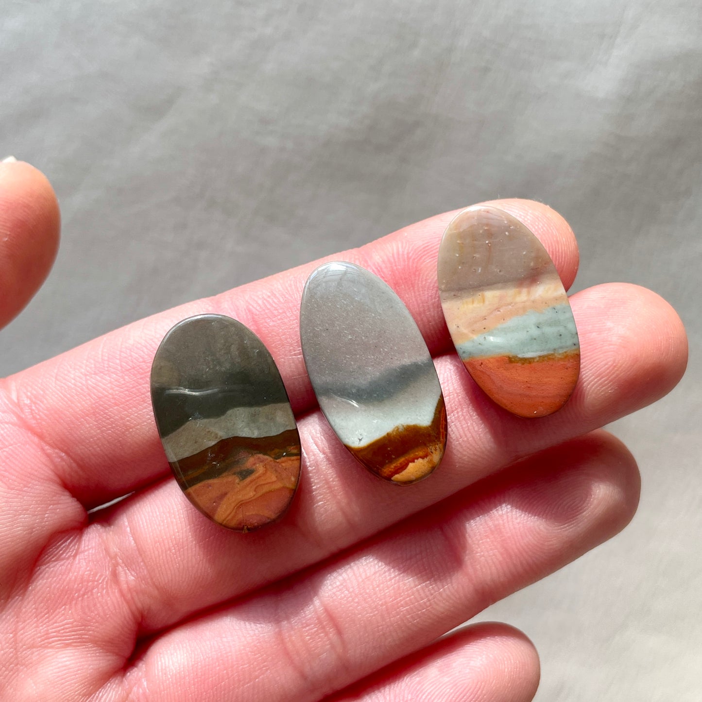 Polychrome Jasper Cabochons Smooth - Choose your Stone (A)(W3)
