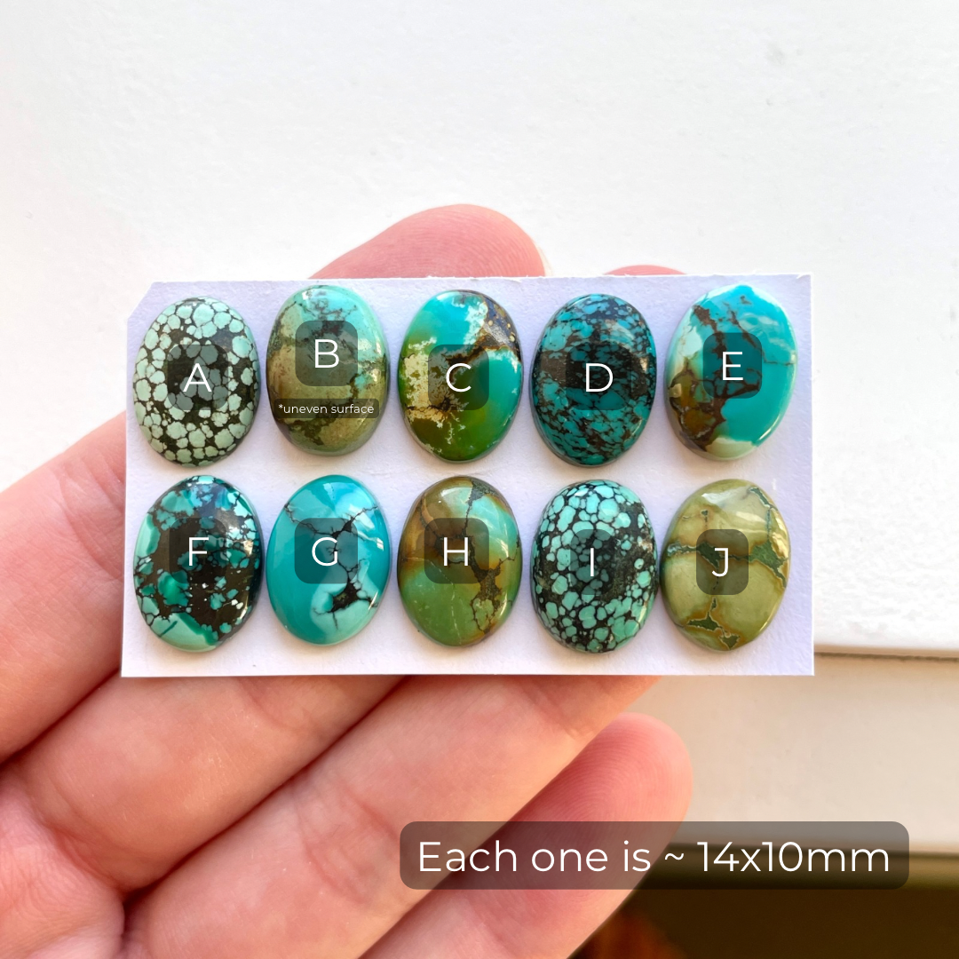 Tibetan Turquoise Cabochon Smooth - Choose your Stone (W9)