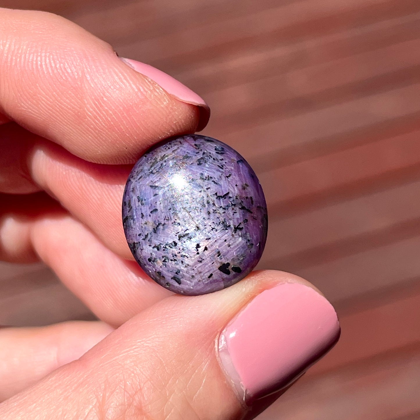Dark Purple Star Ruby Cabochon Smooth - 19x17mm (W7)