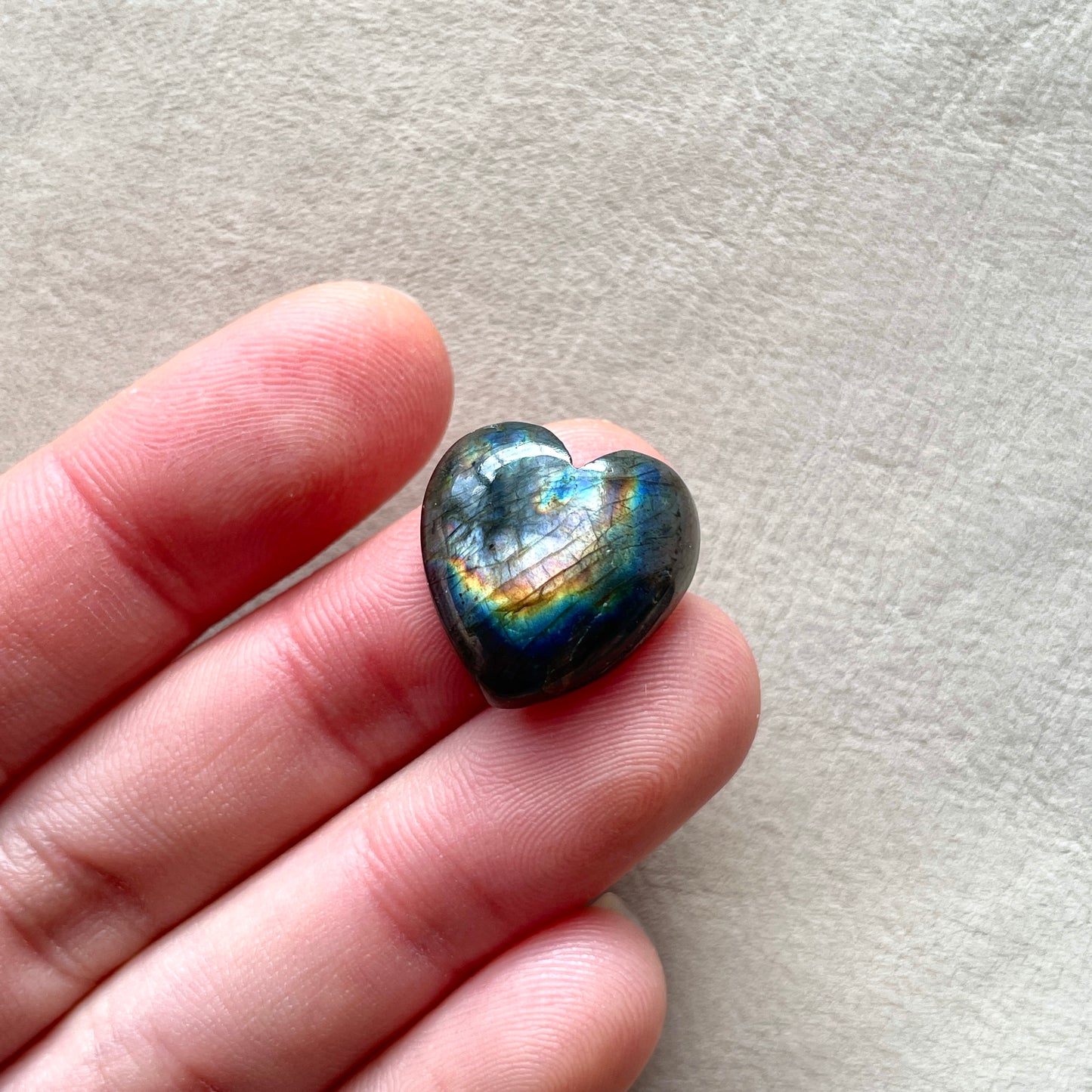 Spectrolite Heart Cabochon - 17x17mm (W4)