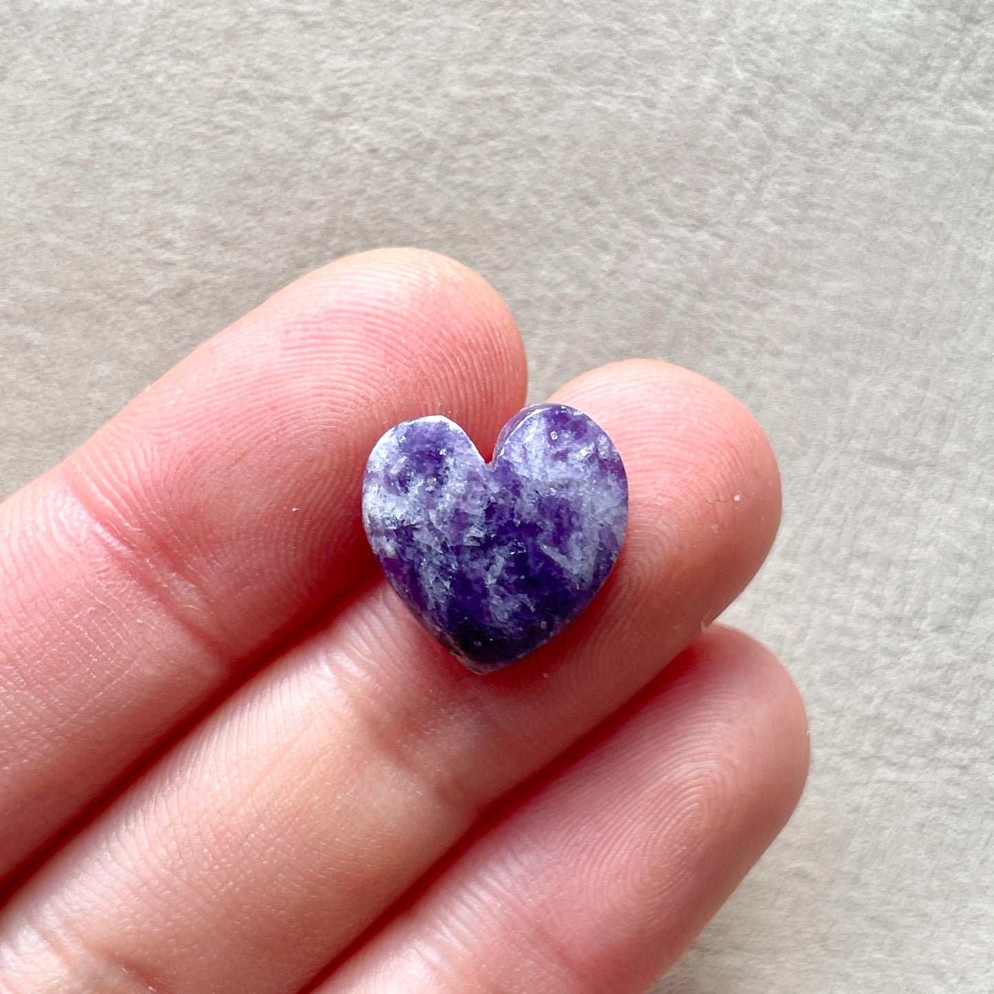 Lepidolite Heart Cabochon - 14x14mm (W4)