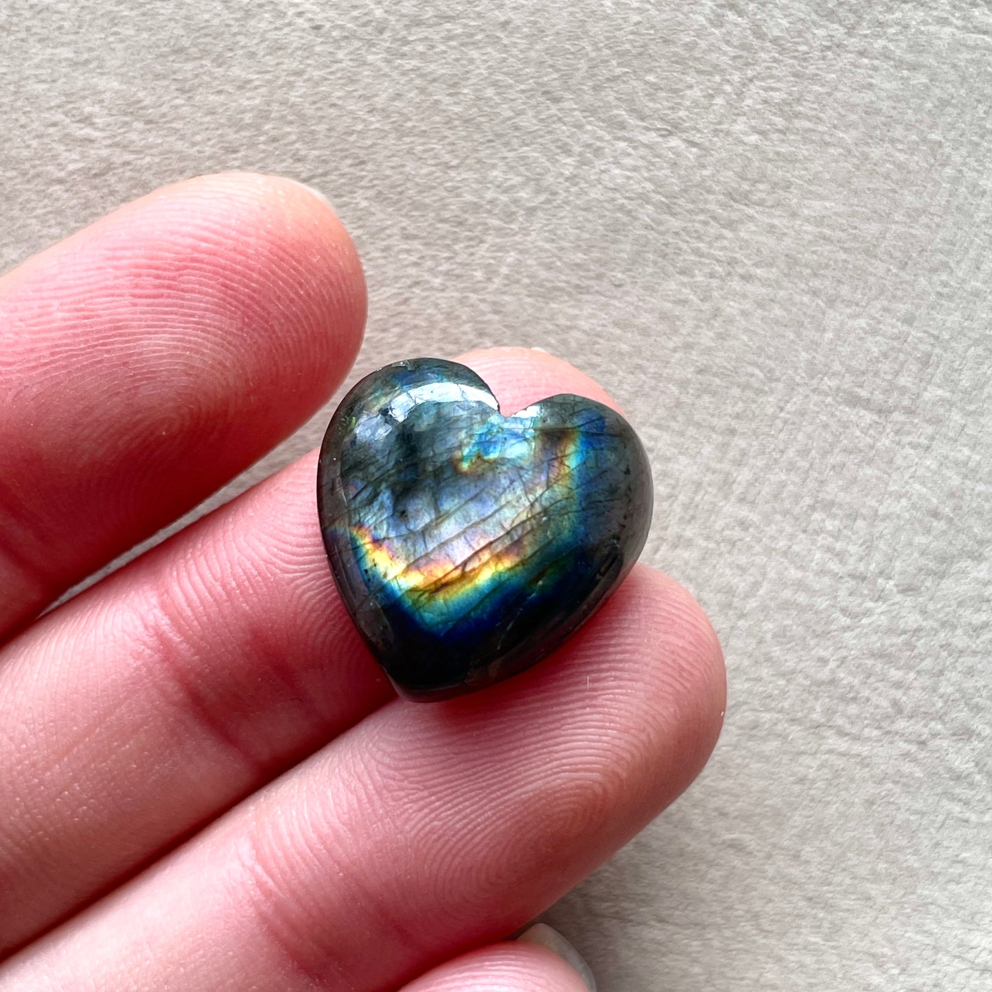 Spectrolite Heart Cabochon - 17x17mm (W4)