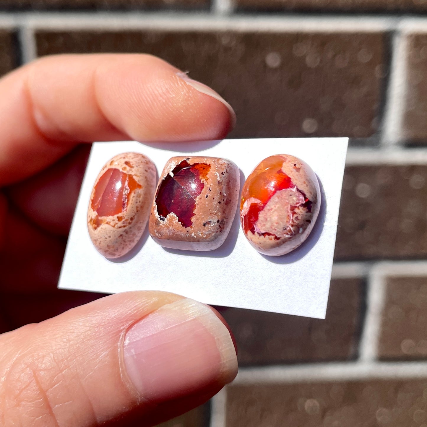 14-17mm Mexican Fire Opal Cabochon Smooth - Choose your Stone (W6)