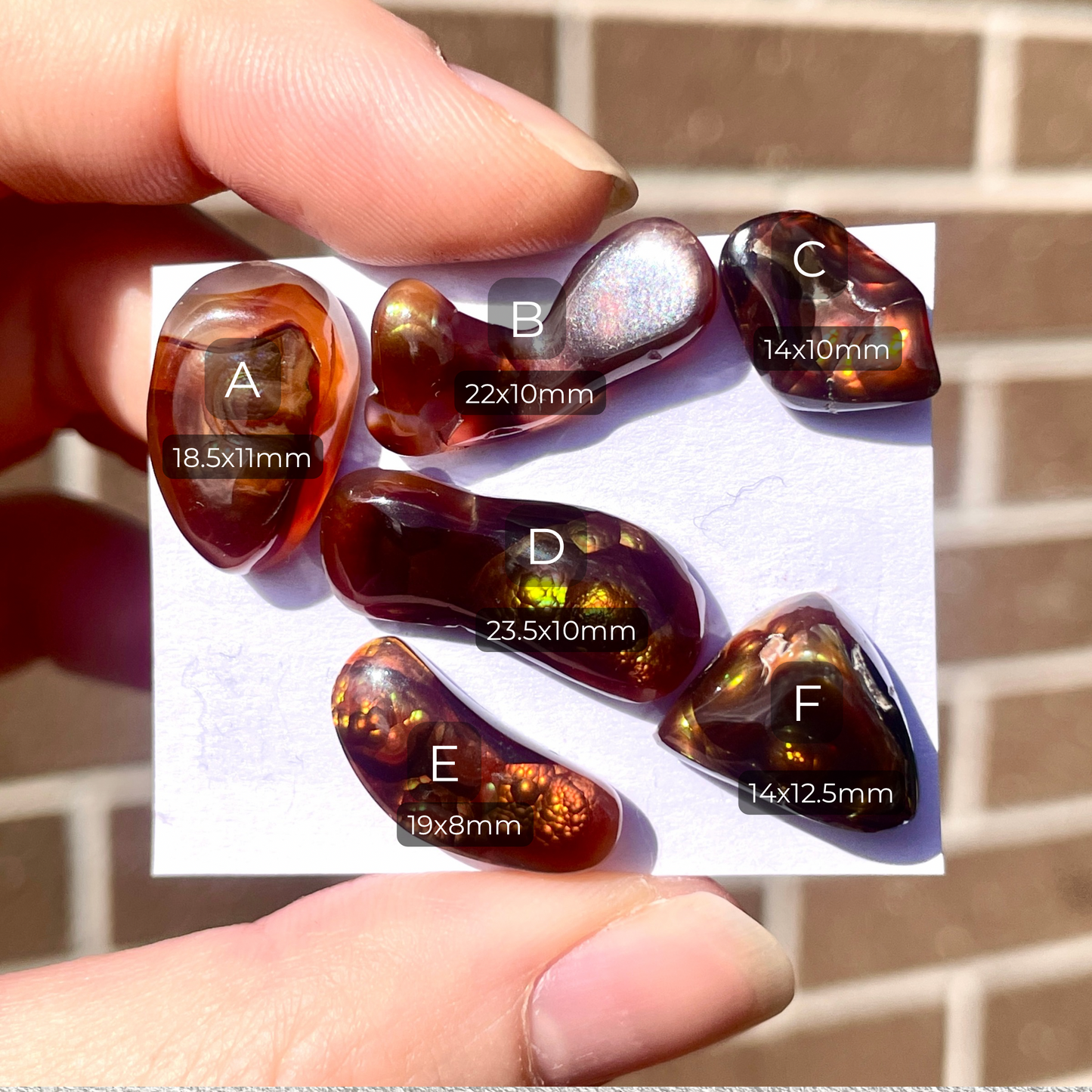 Mexican Fire Agate Cabochon (Organic Shape) - Choose your Stone (W5)