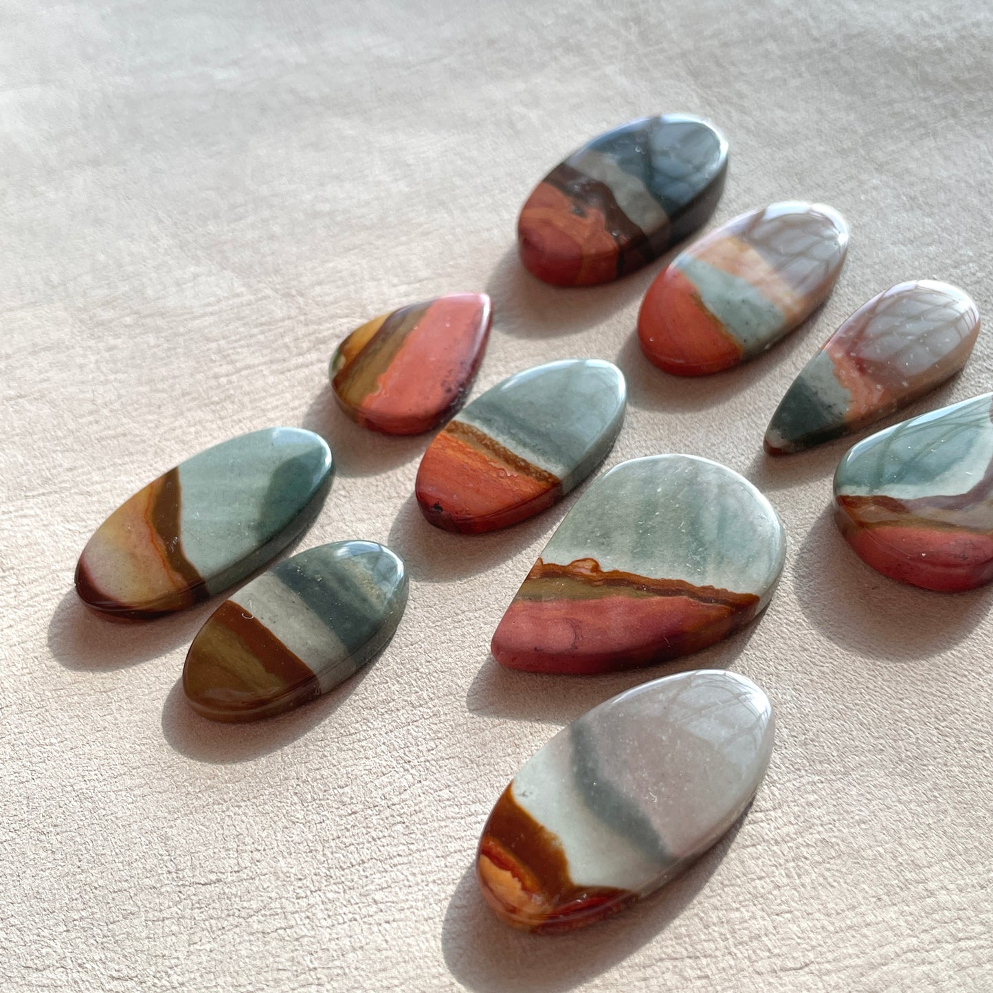 Polychrome Jasper Cabochons Smooth - Choose your Stone (A)(W3)