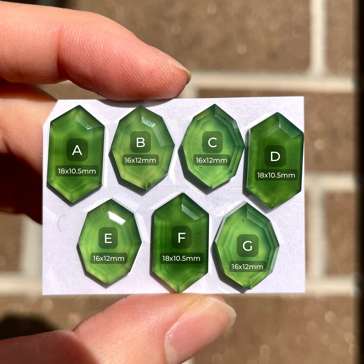 Serpentine Cabochon Step Cut - Choose your Stone (W10)
