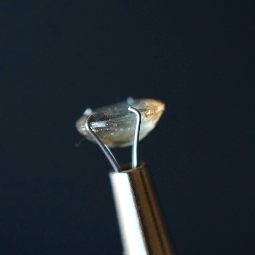 Green Tanzania Sunstone (Rainbow Confetti)(F)(E12)