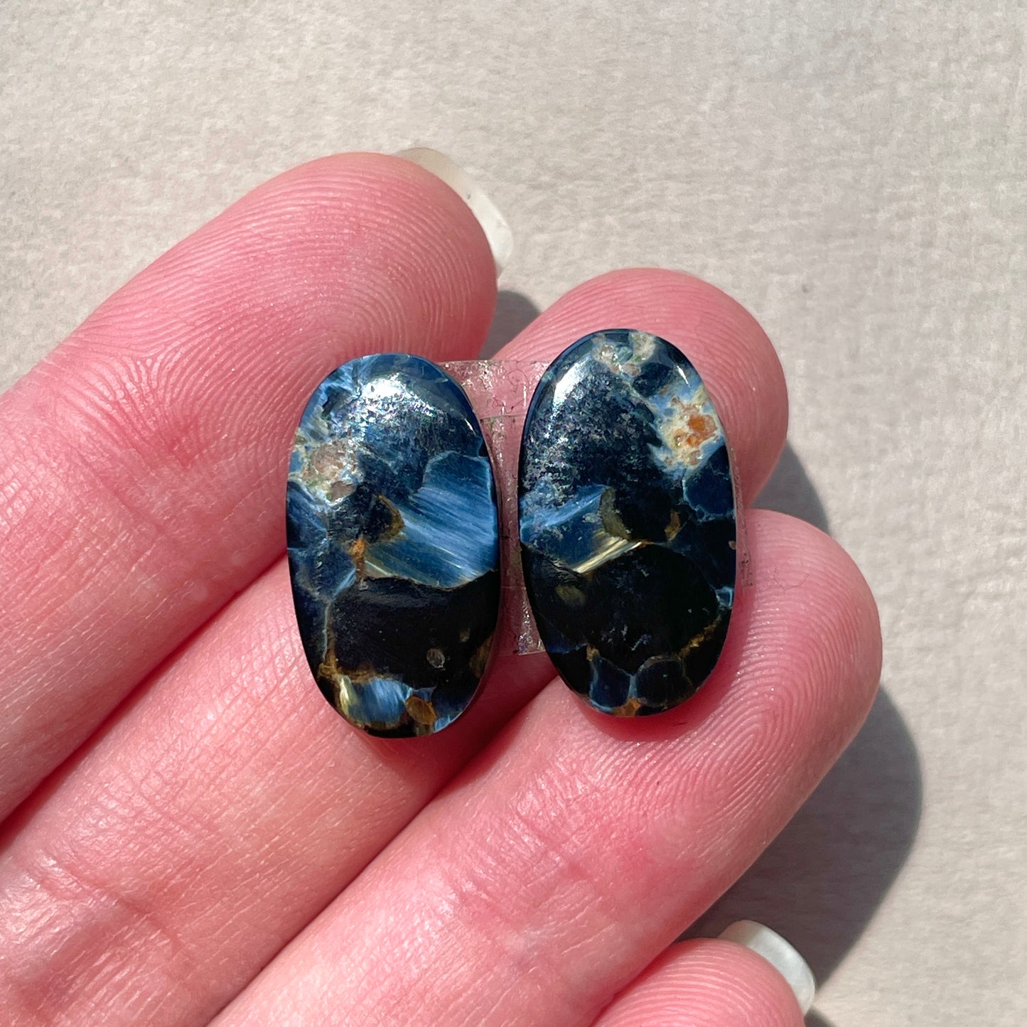 Pietersite Oval Cabochon Pair - 19 x 11mm (W3)