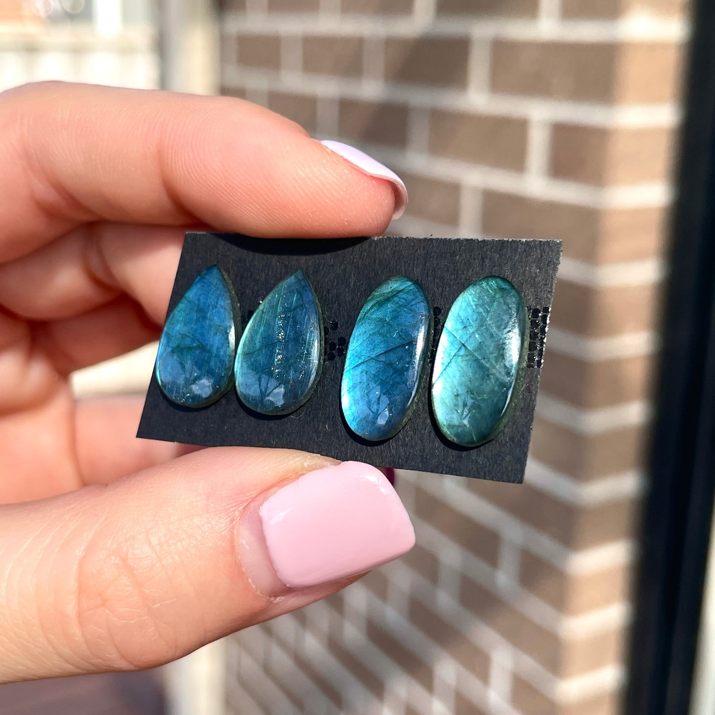 Full-flash Labradorite Cabochon Pairs - Choose your Pair (W2)
