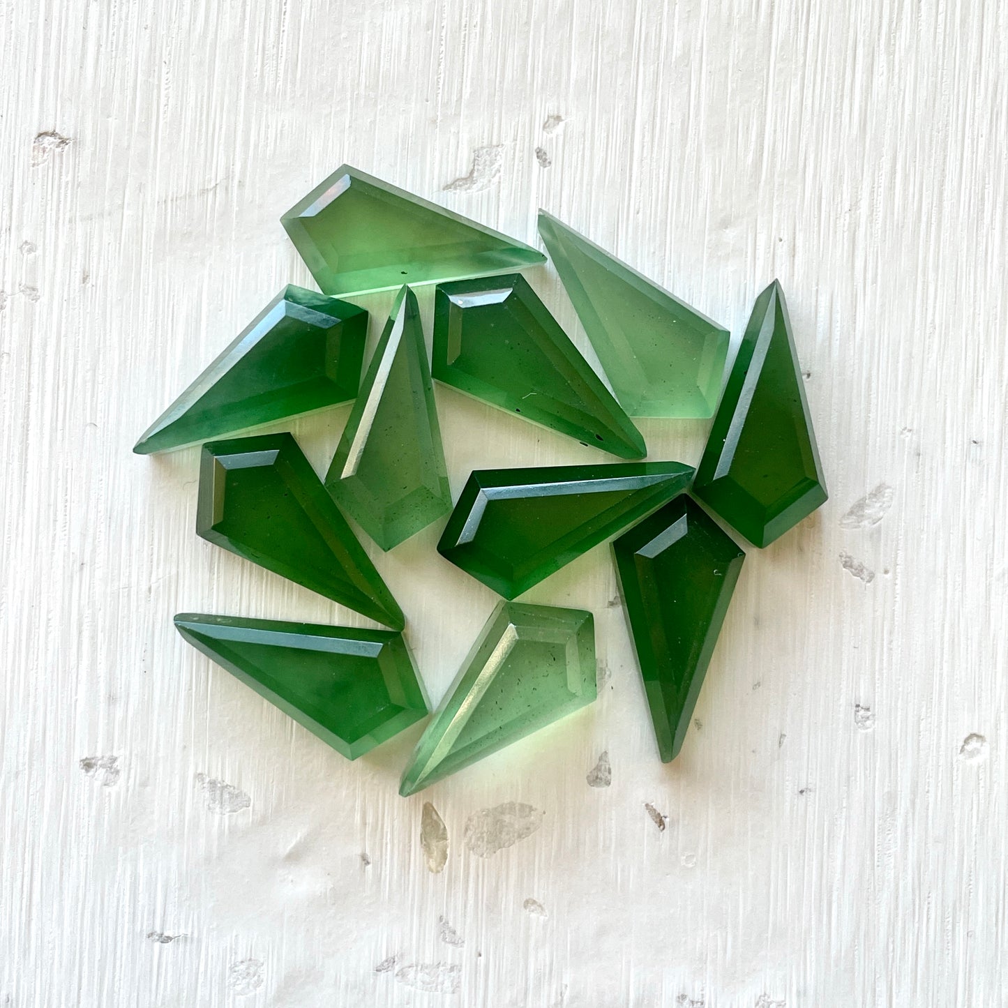 20x10mm Serpentine Kite Cabochons Step Cut - Set of 2 (W2)