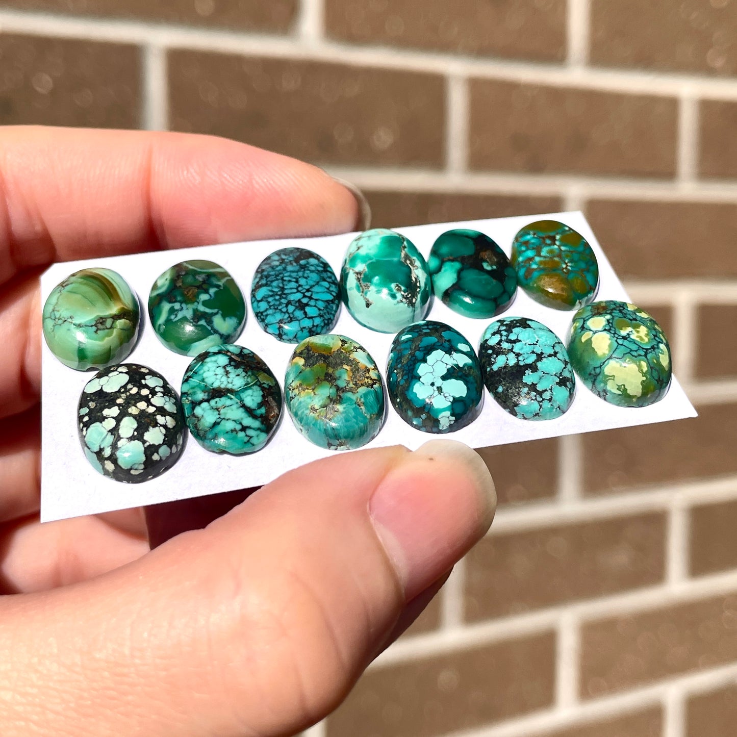 Tibetan Turquoise Oval Cabochon Smooth (14x10mm) - Choose your Stone (W8)