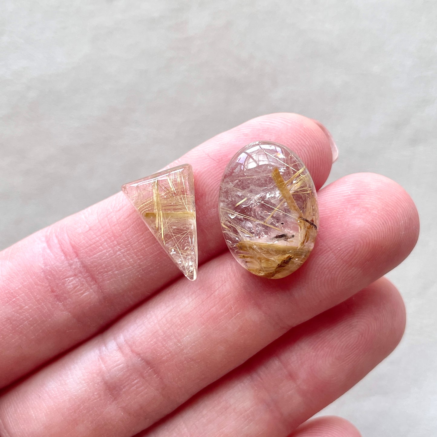 Gold Rutilated/Rutile Quartz Cabochon Smooth - Choose your Stone (W7)