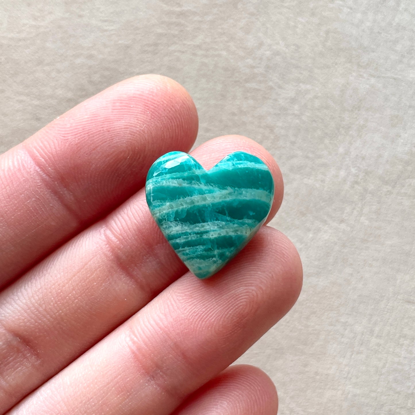 Amazonite Heart Cabochon - 18x18mm (W4)