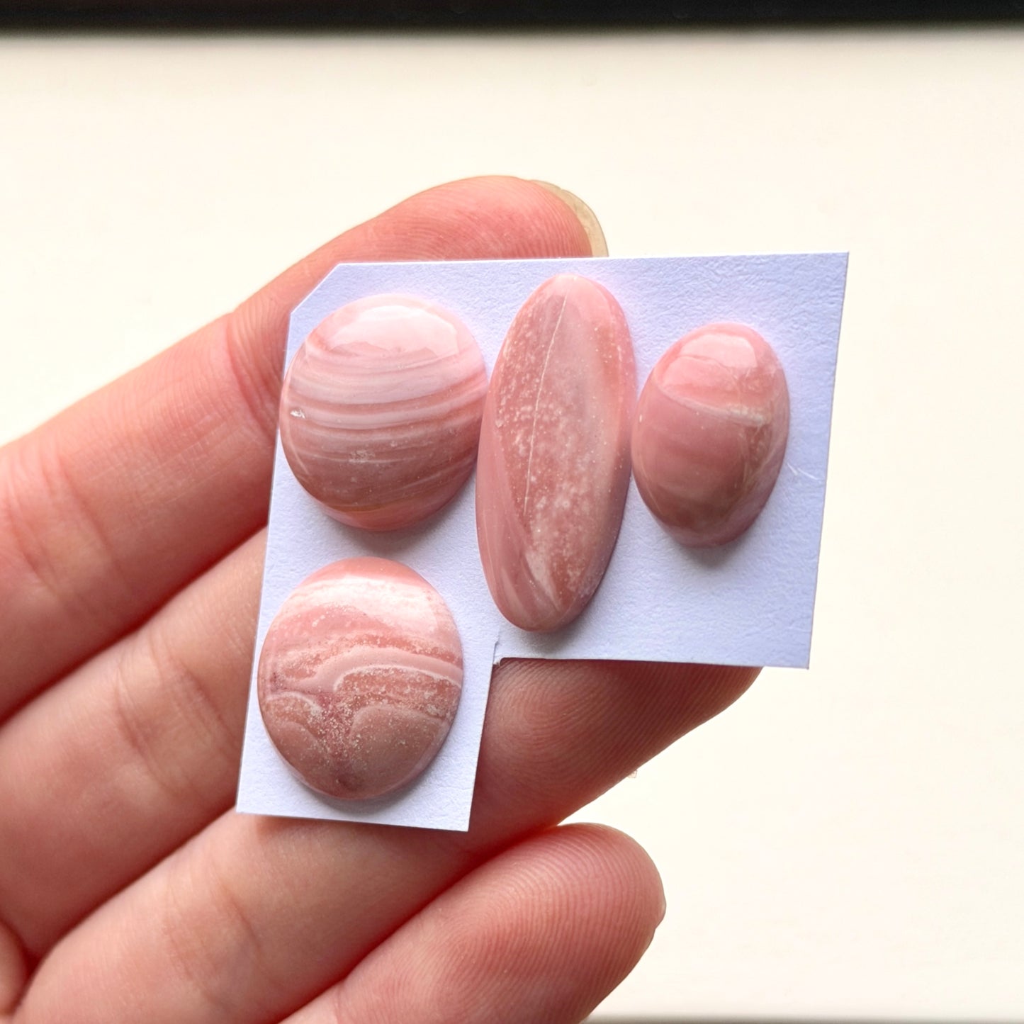 14-23mm Australian Pink Opal Cabochon Smooth - Choose your Stone (W12)