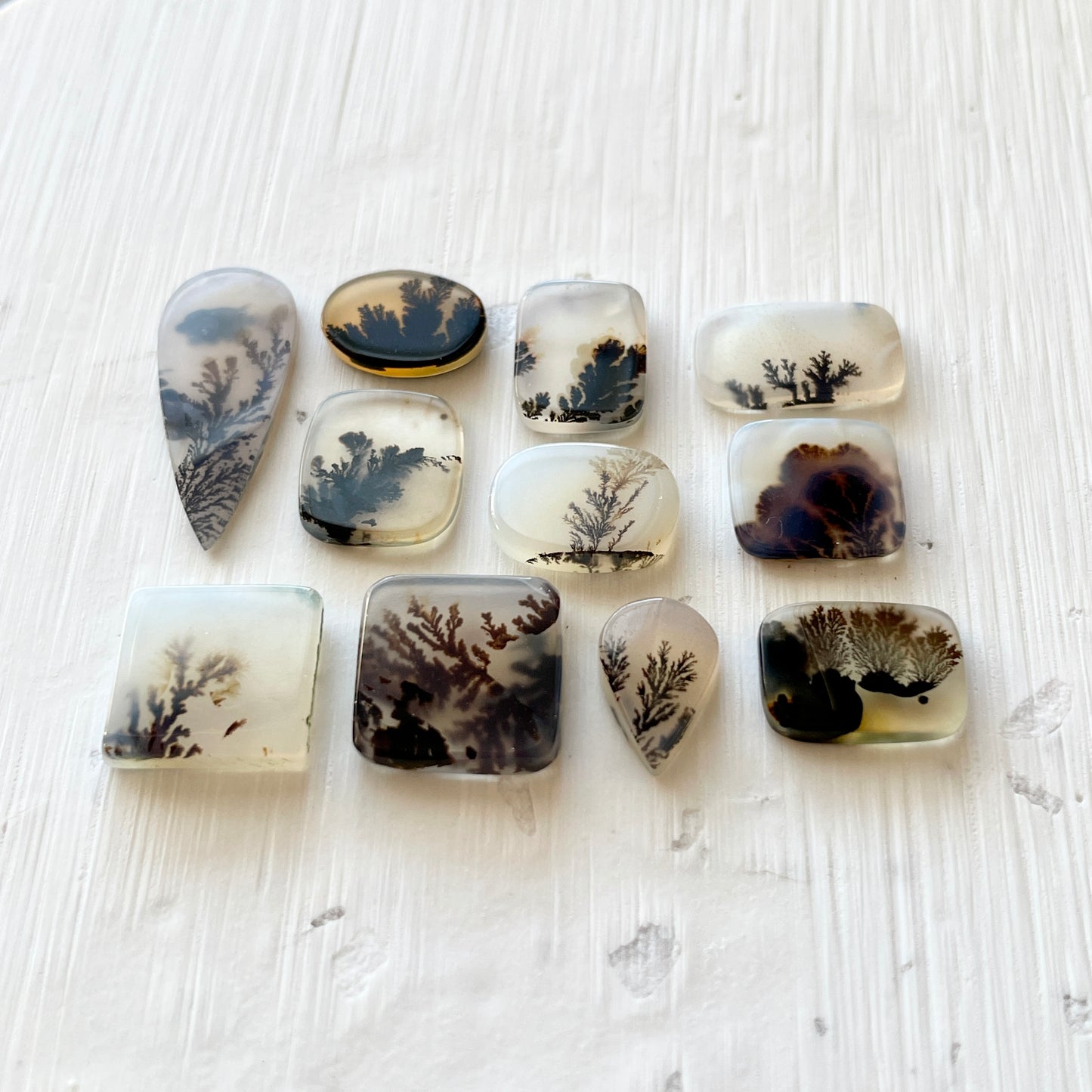 8-20mm Scenic Dendritic Agate Cabochon Smooth - Choose your Stone (A)