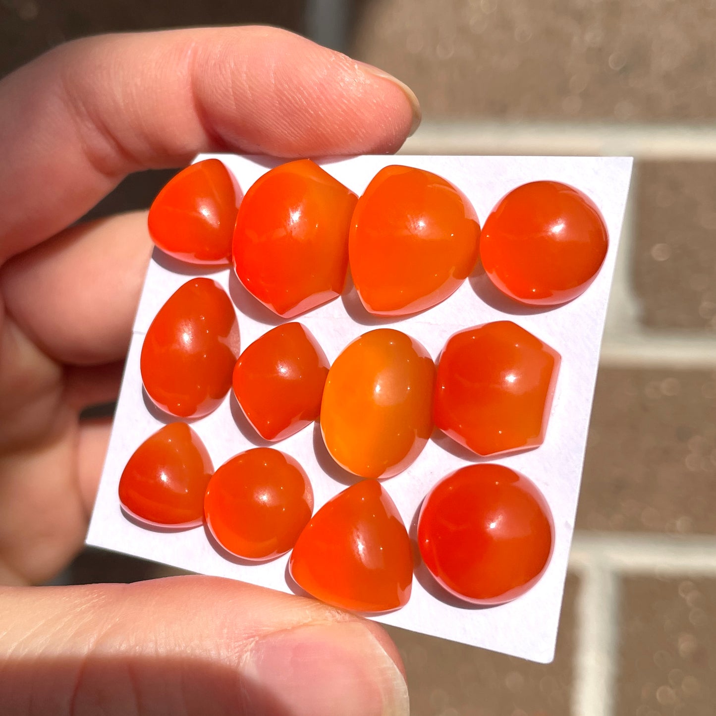 Carnelian Agate Cabochon Smooth - Choose your Stone (W10)