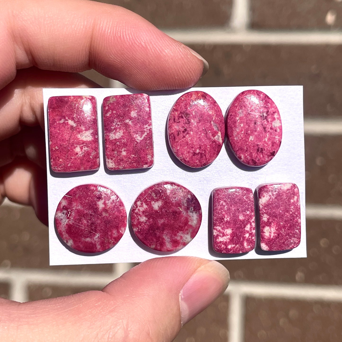 15-16mm Norwegian Thulite Cabochon Pairs - Choose your Pair (W9)