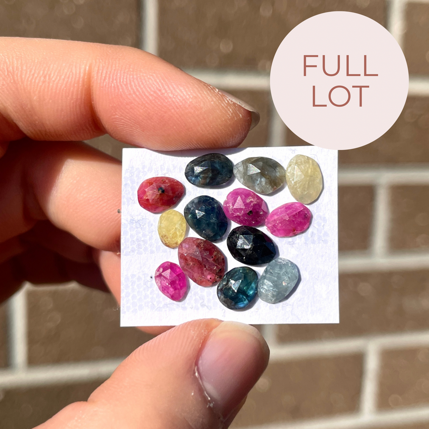 Multi Sapphire Cabochons Rose cut - 13pcs (FULL LOT)