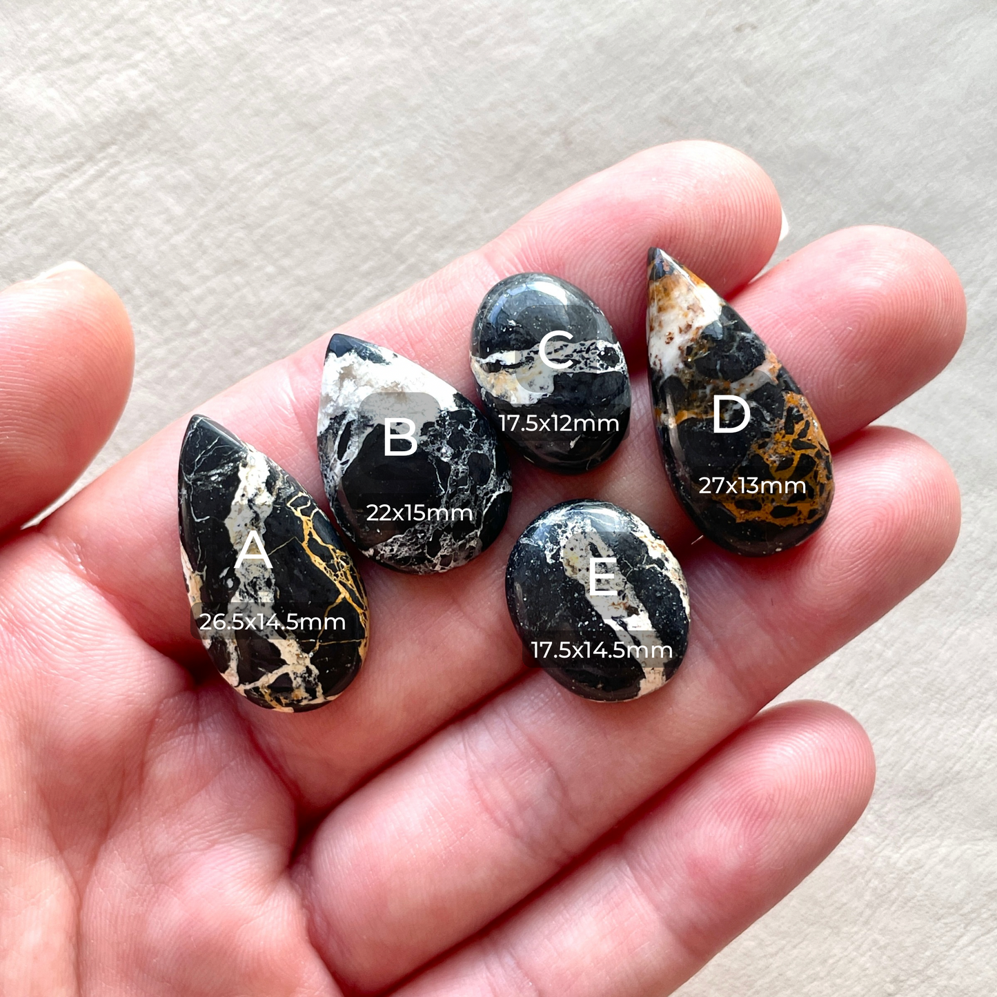 White Buffalo Turquoise (Dolomite) Cabochon Smooth - Choose your Stone (W9)