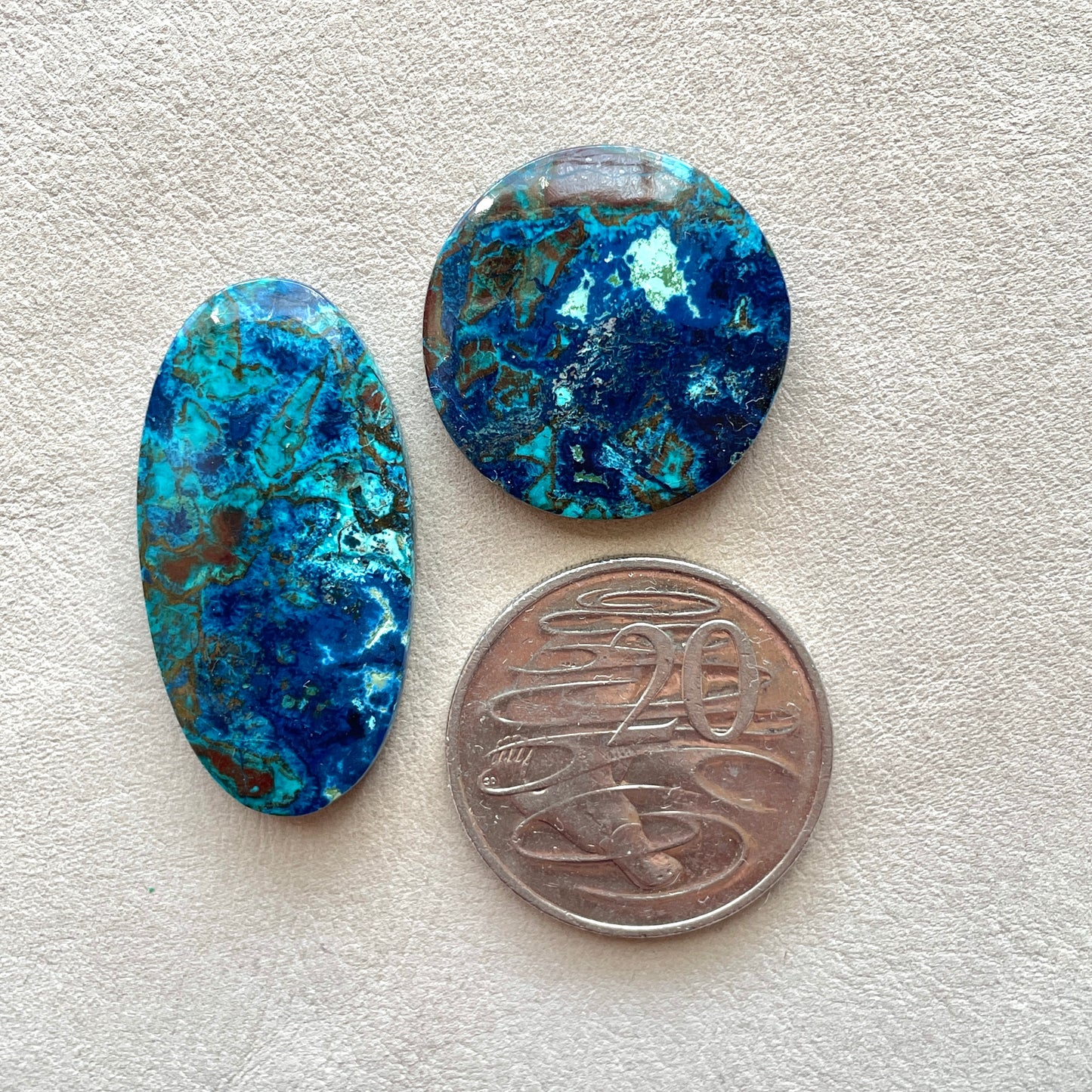 Shattuckite (with Cuprite & Azurite) Cabochon Smooth - Choose your Stone - W6