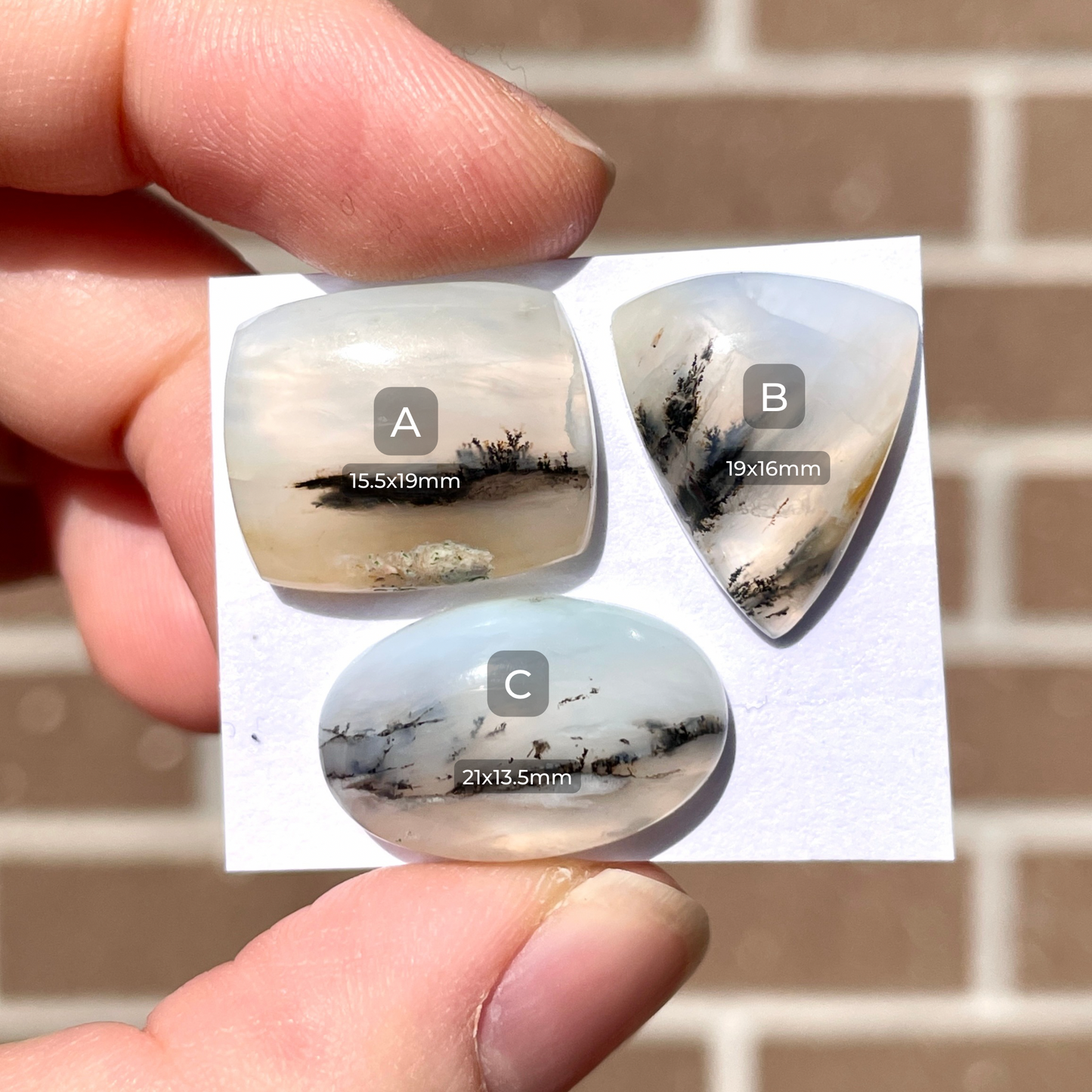 Dendritic ‘Scenic’ Peruvian Opal Cabochon Smooth - Choose your Stone (W10)