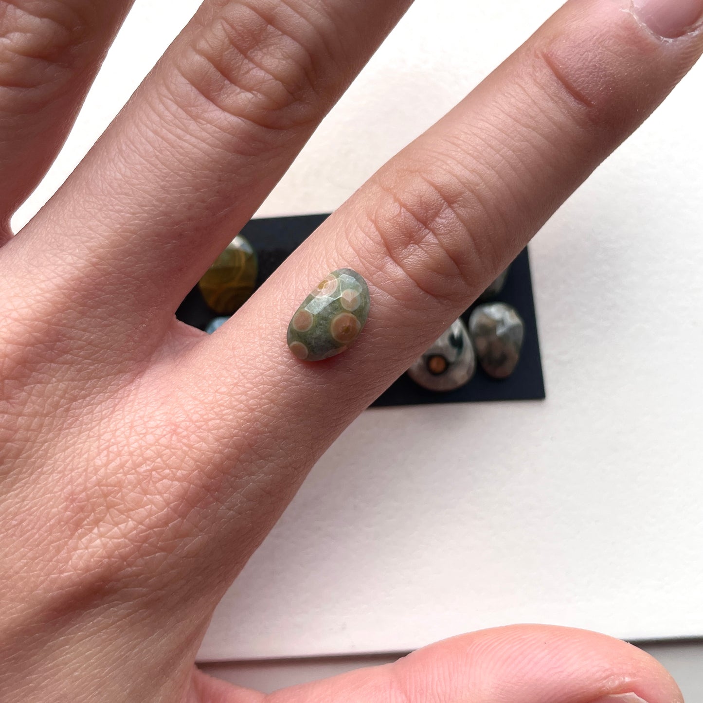 10-13mm Ocean Jasper Cabochon Rose cut - Choose your Stone (W4)