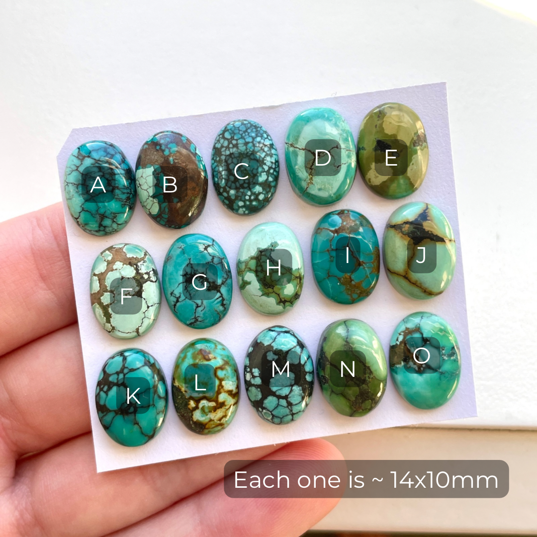 Tibetan Turquoise Cabochon Smooth - Choose your Stone (W9)