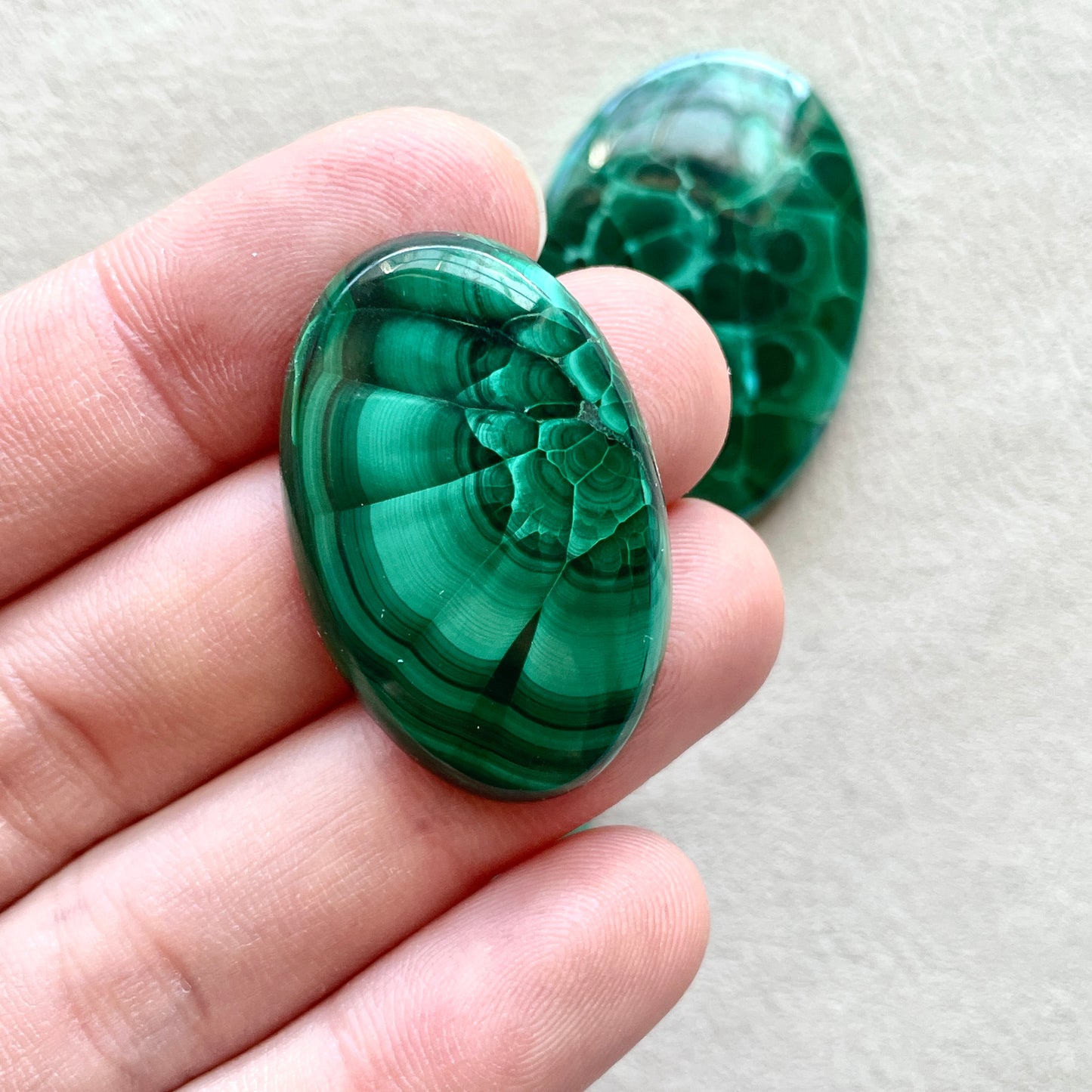 Chatoyant Malachite Cabochon Smooth - Choose your Stone - W6