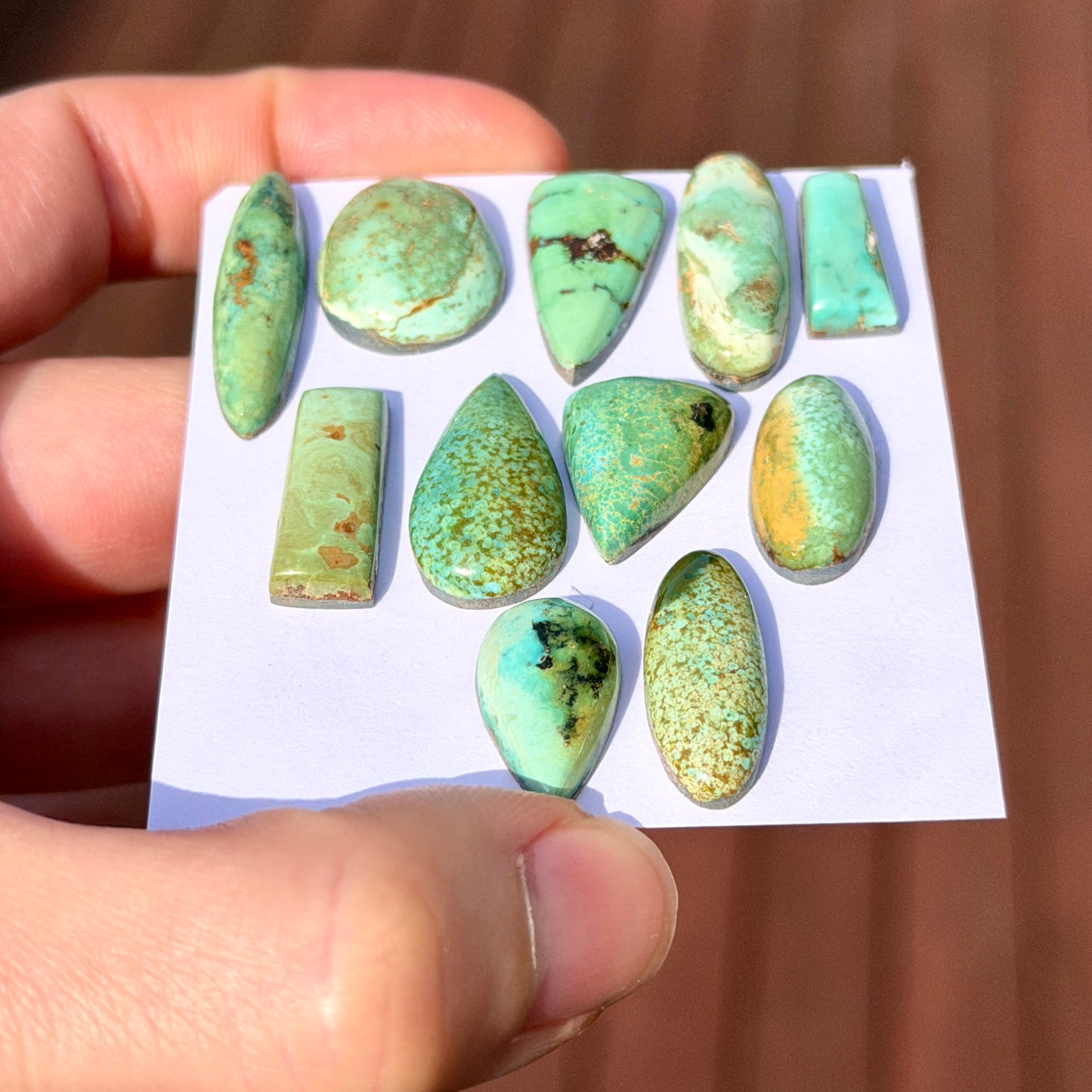 Mint Green Hubei Turquoise Cabochon Smooth (Backed) - Choose your Stone (W3)