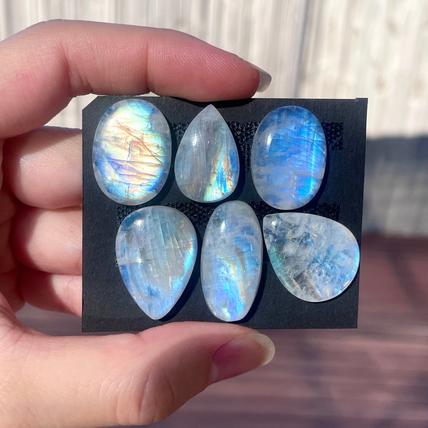 Rainbow Moonstone Cabochon Smooth - Choose your Stone (W7)