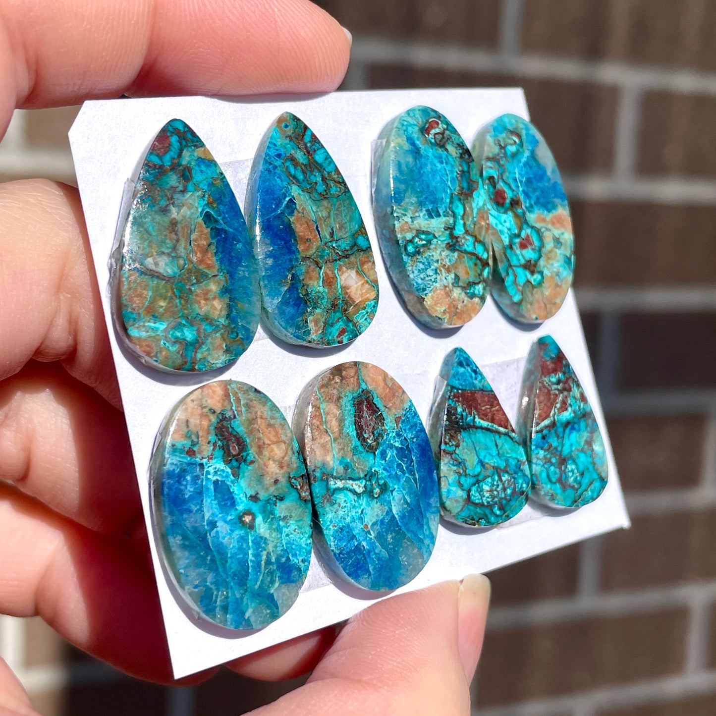 Shattuckite Cabochon Pairs Smooth - Choose your Pair (W2)